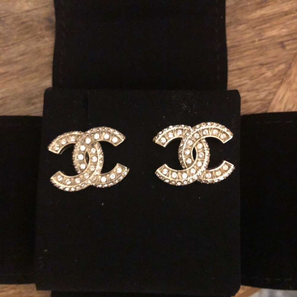 Authentic Chanel earrings in box